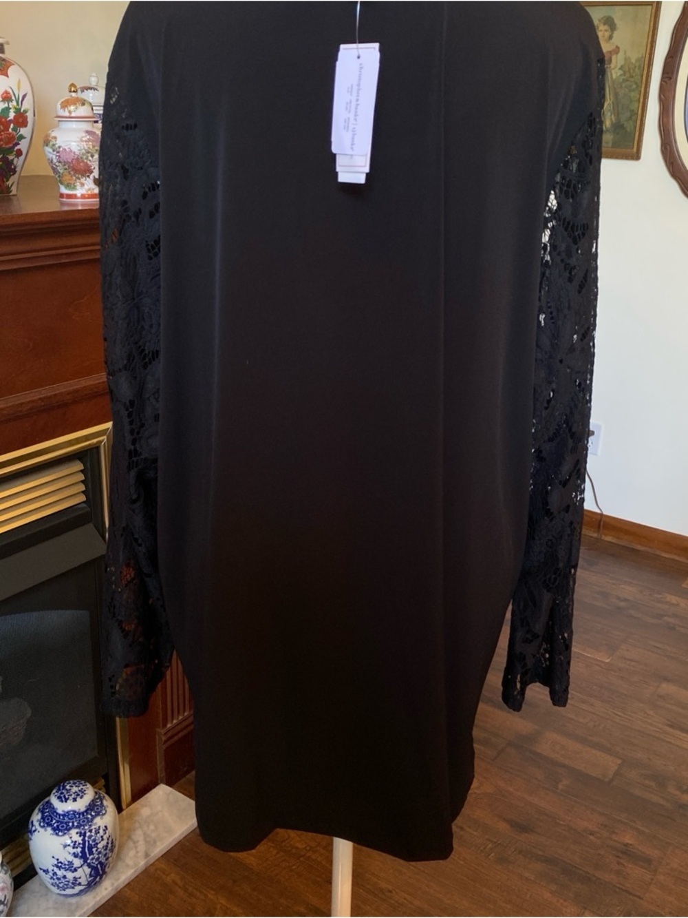 CJ Banks • Black Lace Overlay Tunic Top • 2X 20/22W • NWT - Picture 5 of 8